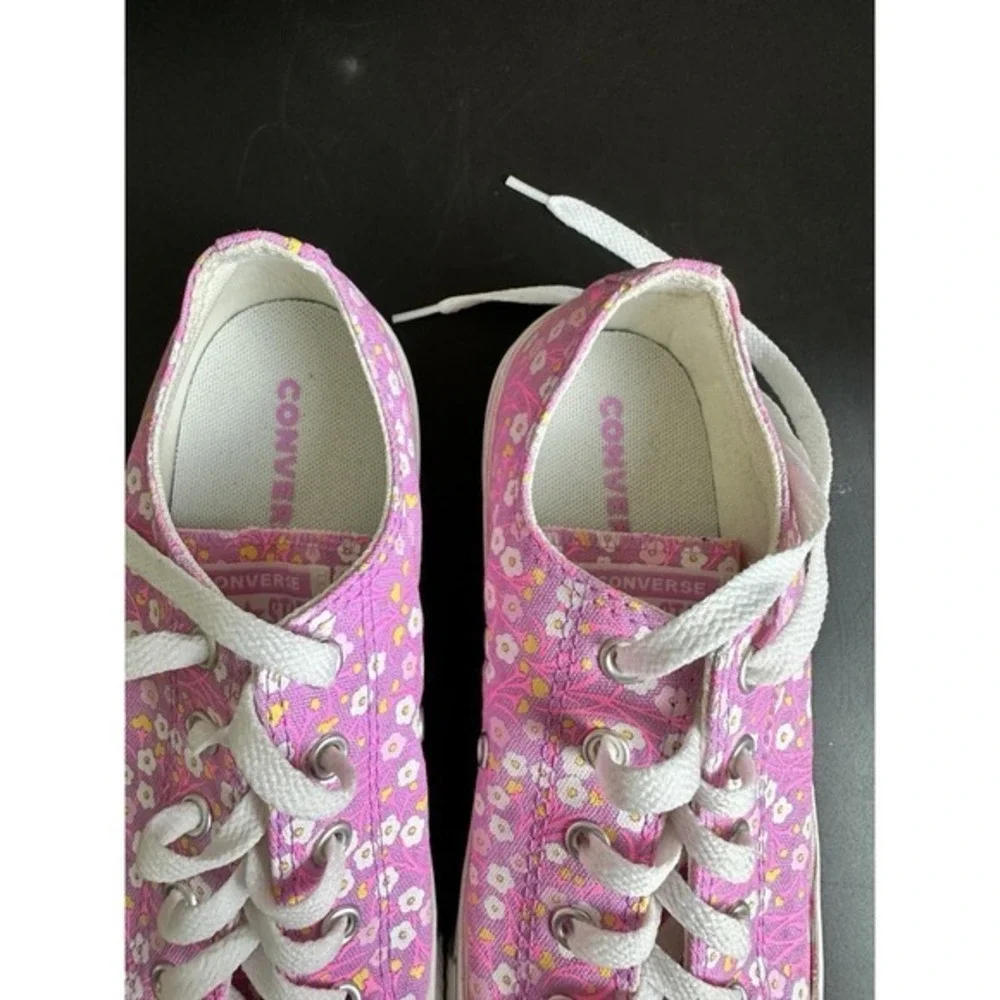 Converse CTAS‎ Ox Peony Pink Floral Sneakers Child Girls US 6 JS